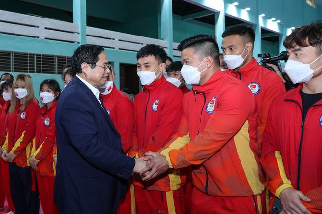 Thủ tướng Phạm Minh Chính động viên đoàn thể thao Việt Nam dự SEA Games 31 